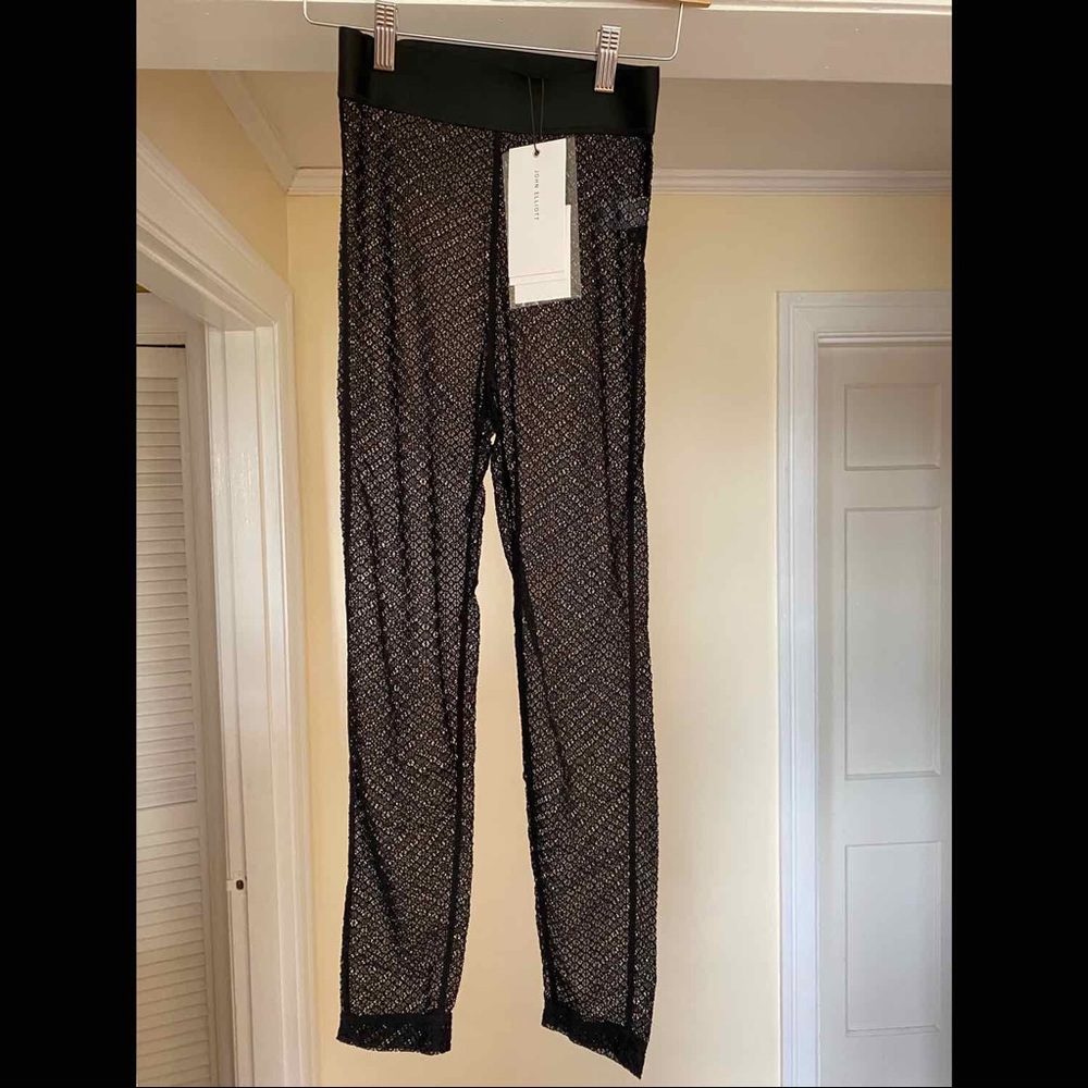 John Elliot Selma Black Lace Leggings